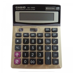 卡西欧（Casio）DM-1200V 办公桌面计算器 12位 灰色