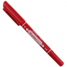 白雪（snowhite） M-03 小双头油性记号笔/勾线笔 12支装 红色