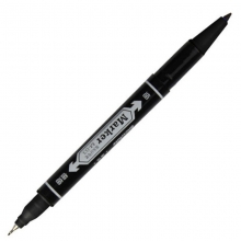 白雪（snowhite） M-03 小双头油性记号笔/勾线笔 12支装 黑色