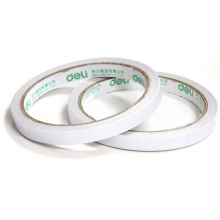 得力（deli）30404 棉纸双面胶带 9mm*10y 2卷装