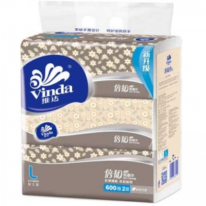 维达（Vinda）V2078 倍韧面巾纸/软包装抽纸 二层200抽*3包/提