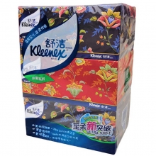 舒洁（Kleenex）2312-03 经典丝滑系列盒装面巾纸/抽纸 200抽 3盒*10提/箱