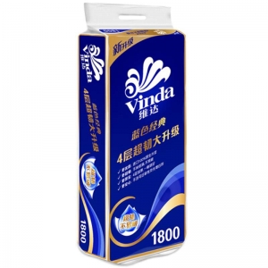 维达（Vinda）V4028 蓝色经典卫生卷纸 180克*10卷/提
