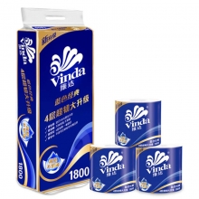 维达（Vinda）V4028 蓝色经典卫生卷纸 180克*10卷*6提/包