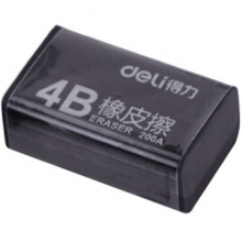 得力（deli）7546 办公考试4B橡皮擦 200A 大号42*26*16.5mm 黑色 30块装