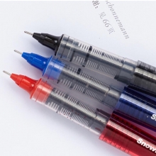 白雪（snowhite）X66 直液式走珠笔/全针管中性笔（替芯N05/R05）0.5mm 红色 12支/盒