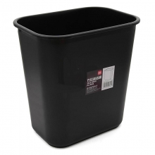 得力（deli）9562 方形清洁桶/垃圾桶 黑色（长25cm*宽20.5cm*高29cm）适用50*60cm垃圾袋