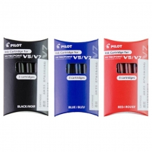 百乐（PILOT）BXS-IC-S3 可换墨胆/笔芯（适用BXC-V5/V7）红色 3支/盒