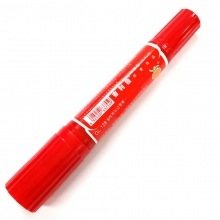 吉利发（JILIFA）GL-128 大双头油性记号笔 10支装 红色