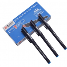晨光（M&G）MG2180 会议笔/办公碳素纤维头中性笔/签字笔 0.5mm 蓝色 12支装