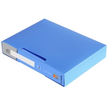 吉利发（JILIFA）GL100AB(带盒) 标准轻便型资料册文件册A4插页文件夹资料夹 蓝色 A4 100页 含外盒