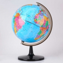 得力（deli）3031 旋转教学地球仪 塑料底座 带刻度 彩色 Ф10.6cm