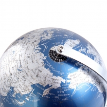 得力（deli）2160 地球仪 金属底座单轴世界地球仪  Ф13cm 蓝色