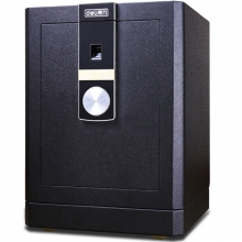 得力（deli）4051 黑尊系列指纹密码高级全钢保险箱保险柜保管箱 3C认证 高52cm 黑色