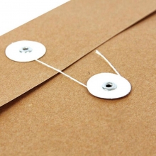 永硕（UOSO）250克 15cm A4牛皮纸档案袋资料袋绕绳袋 25只装