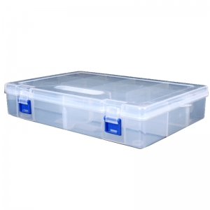 雅齐利（YAQILI）10格 小号收纳盒 透明白盒 印章盒 290*190*60mm