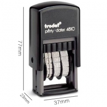 卓达（trodat）4810 回墨日期印/可调式日期章 20*3.8mm 中文印 黑色字