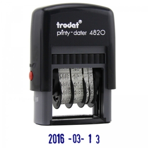 卓达（trodat）4820 回墨日期印/可调式日期章 25*4mm 英文印 紫色字