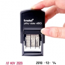 卓达（trodat）4820 回墨日期印/可调式日期章 25*4mm 英文印 紫色字