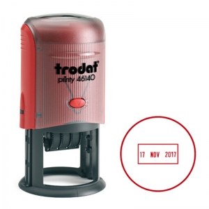 卓达（trodat）46140 文本日期回墨印章/日期转轮印章（定制）Ø40mm 英文日期印