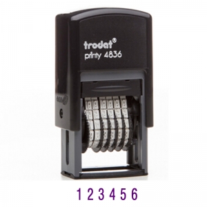 卓达（trodat）4836 可调式号码机/数字章回墨印回墨章 6位 字高3.8mm 紫色