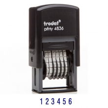 卓达（trodat）4836 可调式号码机/数字章回墨印回墨章 6位 字高3.8mm 蓝色