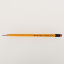 施德楼（STAEDTLER）134 六角黄杆铅笔写字铅笔 12支/盒 2B/带橡皮头