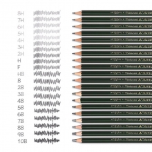 三菱（Uni）9800 6B高级绘图铅笔/素描铅笔/美术绘图木头铅笔 12支装