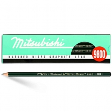 三菱（Uni）9800 HB高级绘图铅笔/素描铅笔/美术绘图木头铅笔 12支装