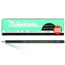 三菱（Uni）9800 3B高级绘图铅笔/素描铅笔/美术绘图木头铅笔 12支装