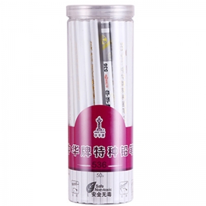 中华（GHUNG HWA）536 五星特种铅笔/彩色铅笔/玻璃笔/石材笔 白色 50支装