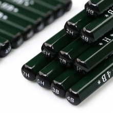 三菱（Uni）9800 8B高级绘图铅笔/素描铅笔/美术绘图木头铅笔 12支装