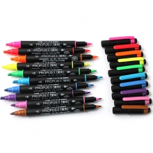 三菱（UNI）PUS-101T 双头荧光笔/标记笔/彩色绘画记号笔 粉红色