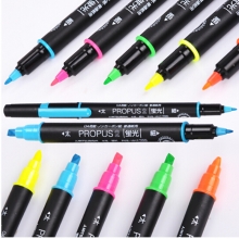 三菱（UNI）PUS-101T 双头荧光笔/标记笔/彩色绘画记号笔 蓝色