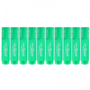 宝克（BAOKE）MP460 荧光笔/重点醒目标记笔 10支装 绿色