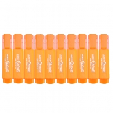 宝克（BAOKE）MP460 荧光笔/重点醒目标记笔 10支装 橙色