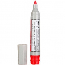 东洋（TOYO）WB-520 可加墨白板笔可擦易擦水性笔 2mm 红色 12支装